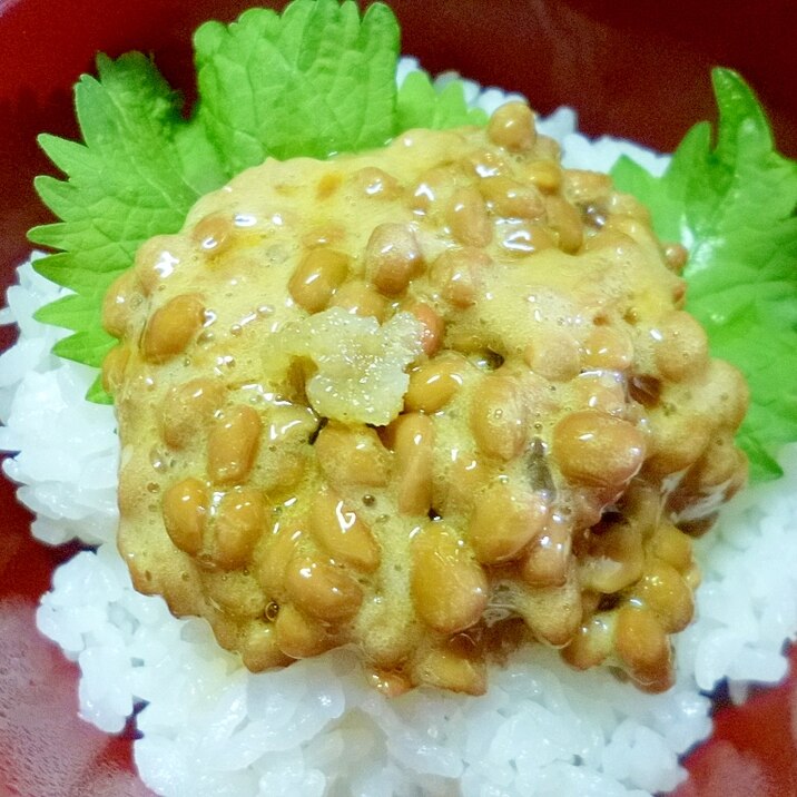 ゆず胡椒と大葉が香る！納豆ご飯